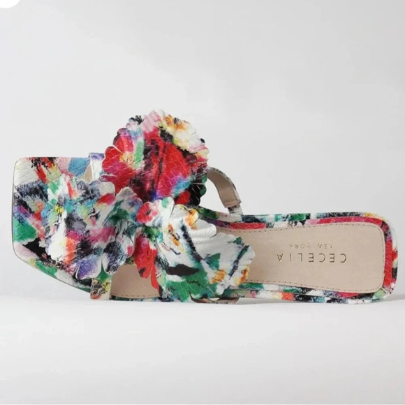 NWOB!! Cecelia New York - Happy Sandal - Multi Color Heel - Size 6 - Picture 1 of 8